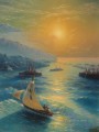 ships at the feodosiya raid 1897 Romantic Ivan Aivazovsky Russian